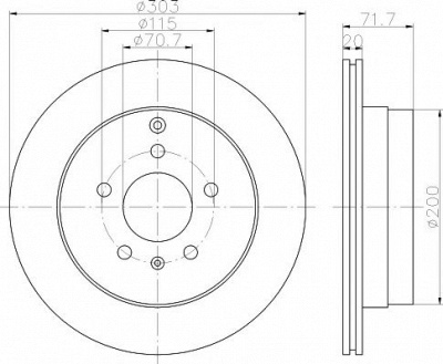 HELLA PAGID 8dd355114411 -  Тормозной диск